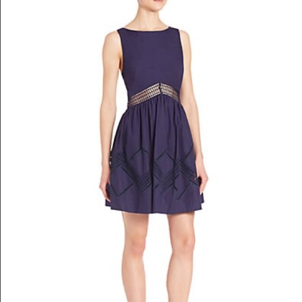 Rebecca Minkoff Embellished Waistband Dress / Navy